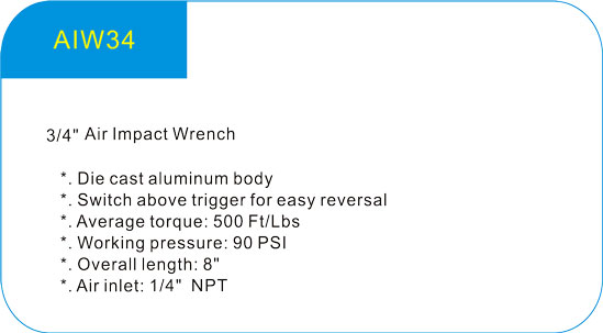 3/4  Air Impact Wrench